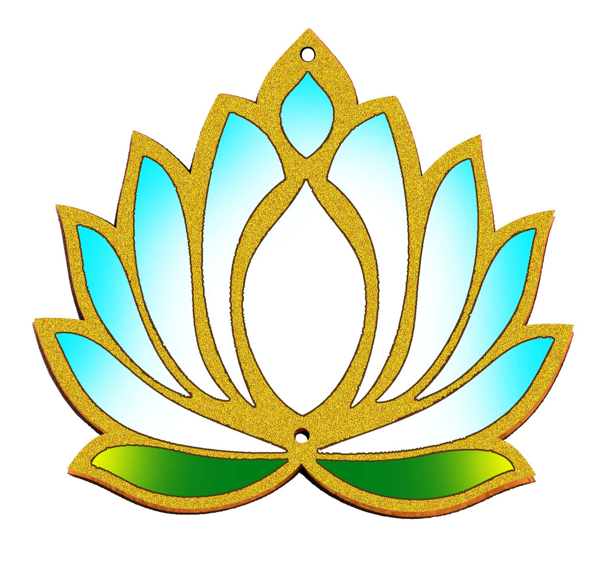 Unfinished Wooden Lotus Cutout – Type A, 4.5 Inch