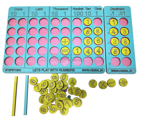 Place value and number operations kit with decimal board