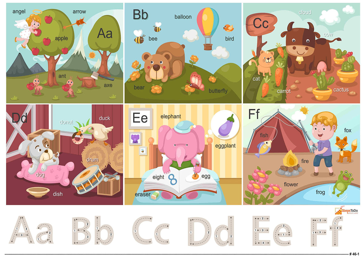 A3 Laminated Activity Picture Frame – Set A, Learning & Handwriting