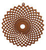 Angular Torus Flower – Hand-Painted Wooden Wall Art