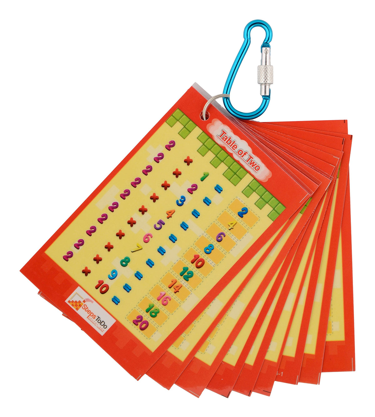 Multiplication Tables 2–19 Write-Wipe Flash Cards – Multicolour