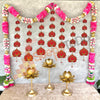 StepsToDo Handmade Lotus Hanging. 5 Tier Decorative Lotus Garlands. Lotus Toran for Ganapati, Diwali, Dashera, Decorations, Festival Gift, Wedding Decoration. Lotus Wind Chime.