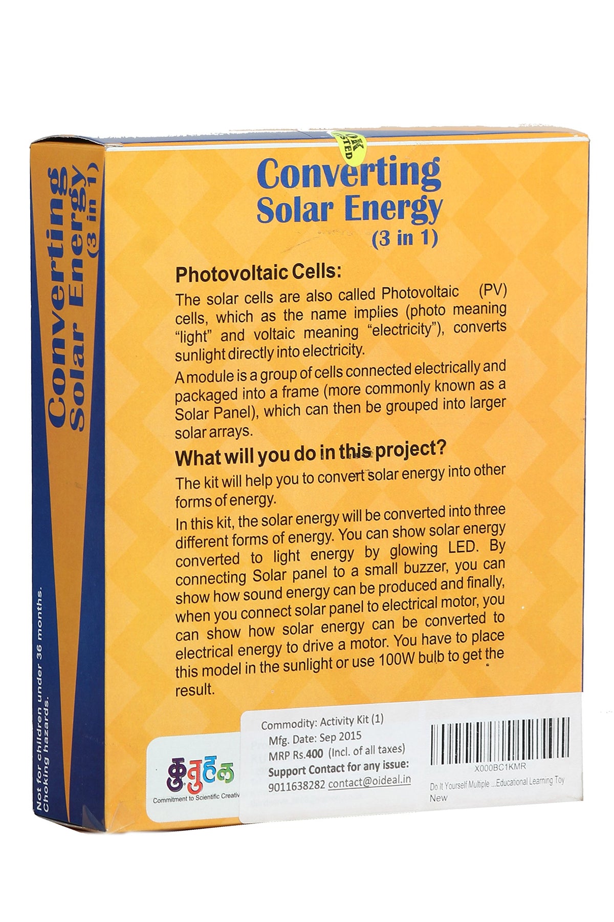 3-in-1 Solar Energy Conversion DIY Kit