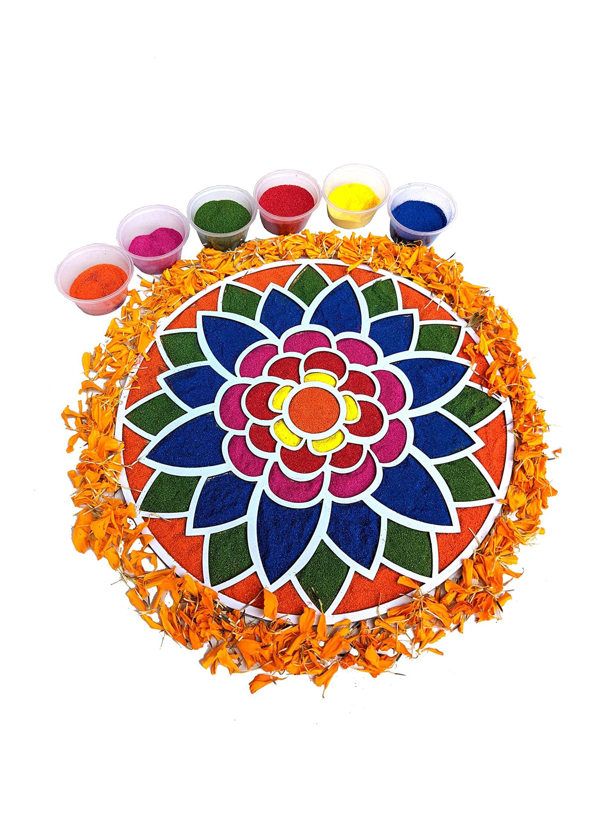 Reusable Floating Rangoli Frames – Designs A, B & C Combo, 11.5 Inch
