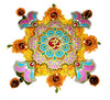 Ready-to-Use Wooden Rangoli Mat with Mirror Work – T438_D