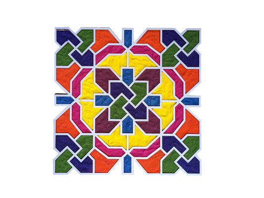 Floating rangoli template mat, Design A, 11.5 inch