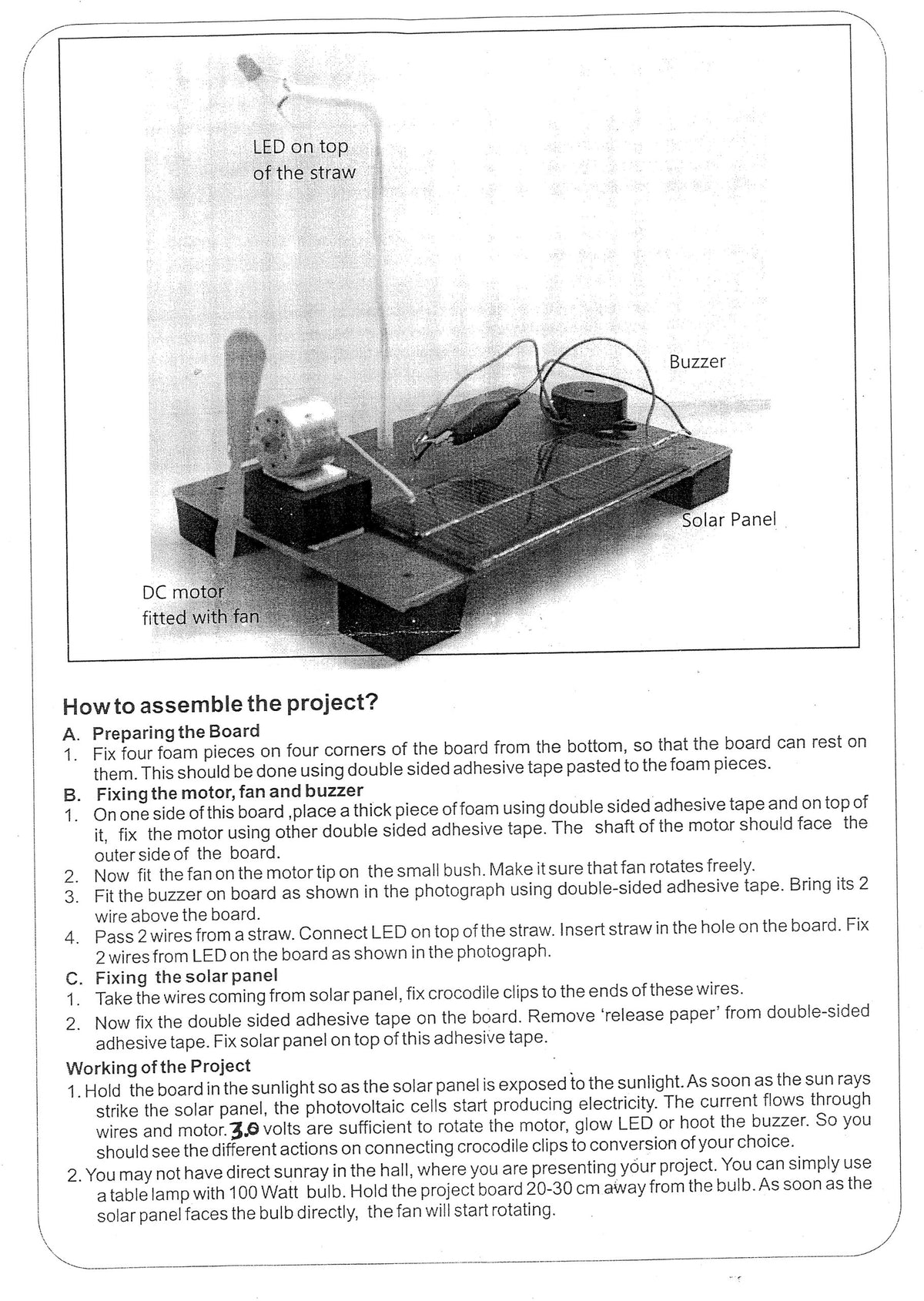 3-in-1 Solar Energy Conversion DIY Kit