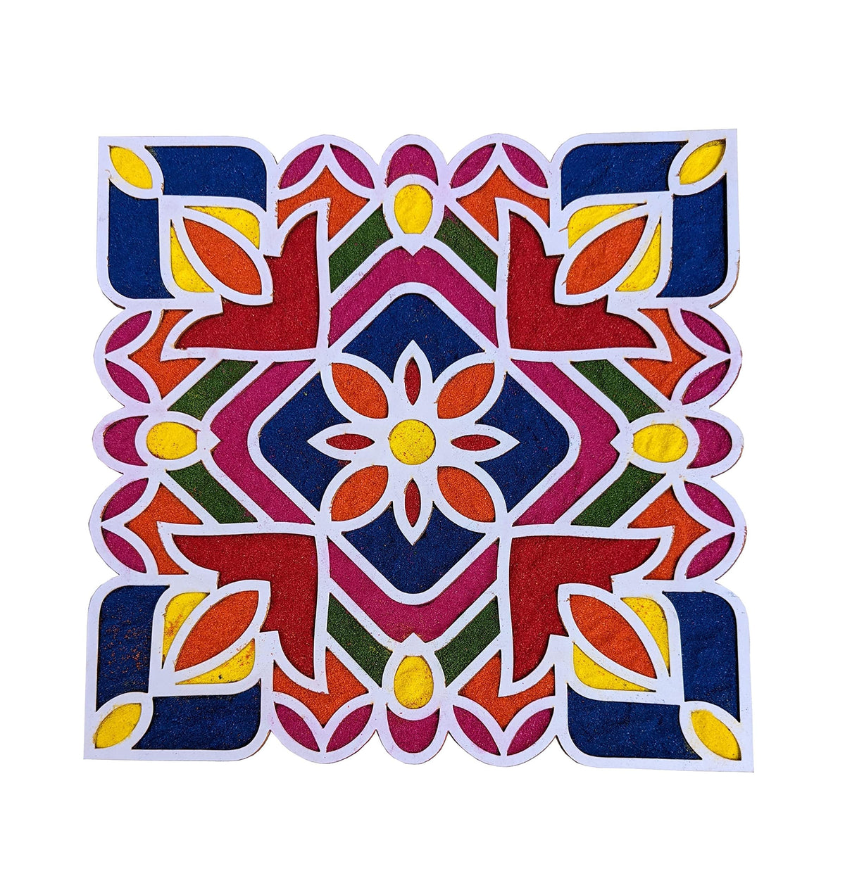 Reusable Floating Rangoli Frames – Designs A, B & C Combo, 11.5 Inch