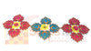 StepsToDo _ Golden Frame Lotus Cutouts (Set of 12) | Rose Pink (6) + Ocean Blue (6) | DIY Rangoli, Home Decor, Decoration for Festival, Pooja, Wedding & Festival Gift (HU-GHT4-O7OV)