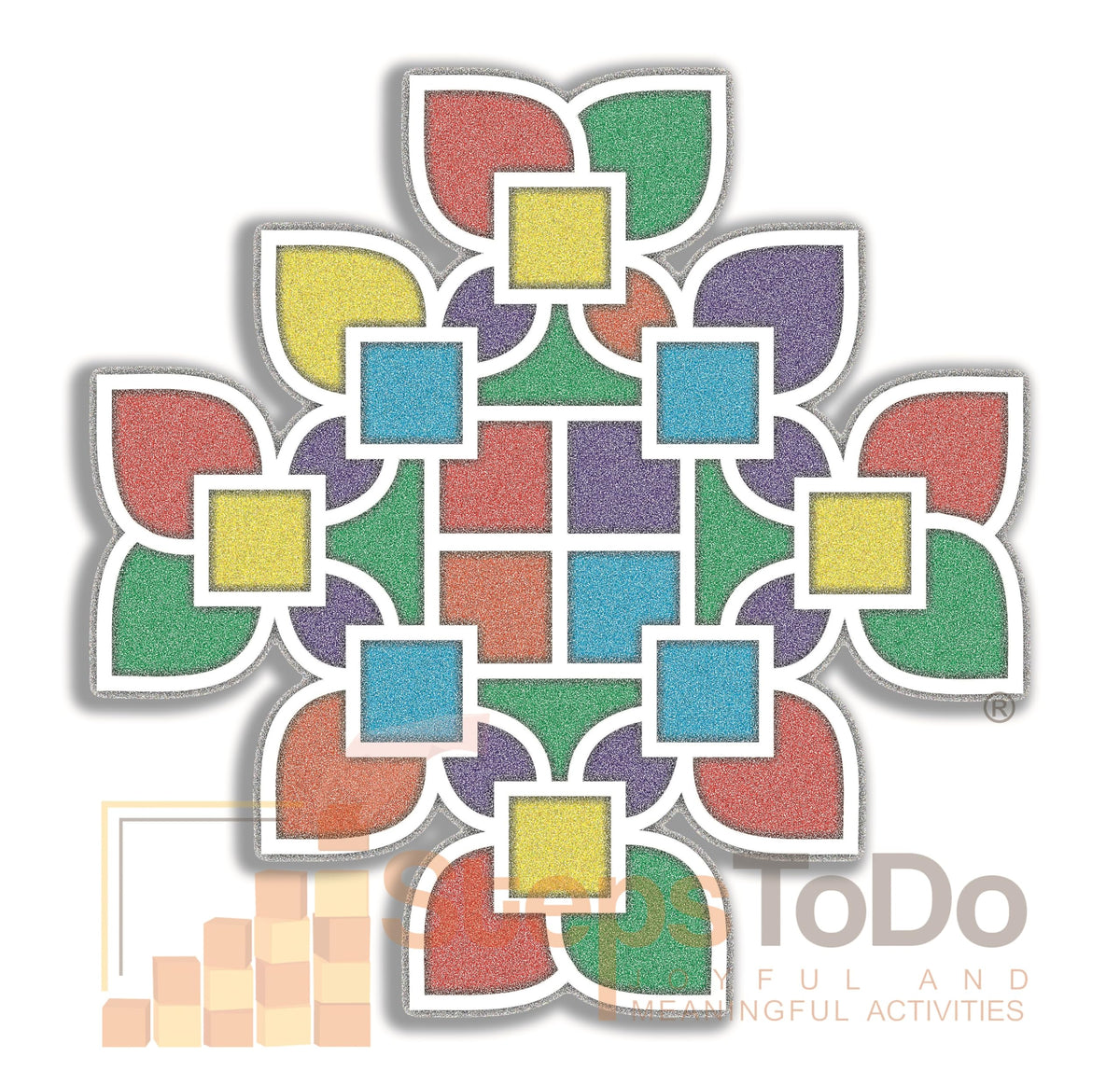 Reusable Rangoli Template Mat – Design 32