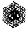 StepsToDo 'Flower of life with Om' (Jet Black, 11.5 inch) | Wooden Sacred Geometry Art | Hand painted room hanging, wall decor | Spiritual Gift | Multiple design choices are available (T362)