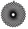 StepsToDo 'Torus Flower Angular' (Jet Black, 11.5 inch) | Wooden Sacred Geometry Art | Hand painted room hanging, wall decor | Spiritual Gift | Multiple design choices are available (T365)