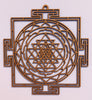 StepsToDo 'Shri Yantra' (Brown, 11.5 inch) | Wooden Sacred Geometry Art | Hand painted room hanging, wall decor | Spiritual Gift | Multiple design choices are available (T368)
