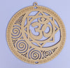 StepsToDo 'Blossoming Om' (Birch Wood, 11.5 inch) | Wooden Sacred Geometry Art | Hand painted room hanging, wall decor | Spiritual Gift | Multiple design choices are available (T371)