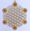 StepsToDo 'Flower of life with seed of life' (Birch Wood, 11.5 inch) | Wooden Sacred Geometry Art | Hand painted room hanging, wall decor | Spiritual Gift | Multiple design choices are available (T367)
