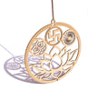 StepsToDo 'Lotus with Swastik' (Birch Wood, 11.5 inch) | Wooden Sacred Geometry Art | Hand painted room hanging, wall decor | Spiritual Gift | Multiple design choices are available (T370)