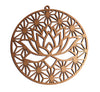 StepsToDo 'Lotus in Ring' (Metallic Bronze, 11.5 inch) | Wooden Sacred Geometry Art | Hand painted room hanging, wall decor | Spiritual Gift | Multiple design choices are available (T377)