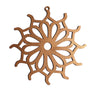 StepsToDo 'Ring of Flower' (Metallic Bronze, 11.5 inch) | Wooden Sacred Geometry Art | Hand painted room hanging, wall decor | Spiritual Gift | Multiple design choices are available (T376)