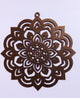 StepsToDo 'Lotus Mandal A' (Brown, 11.5 inch) | Wooden Sacred Geometry Art | Hand painted room hanging, wall decor | Spiritual Gift | Multiple design choices are available (T379)