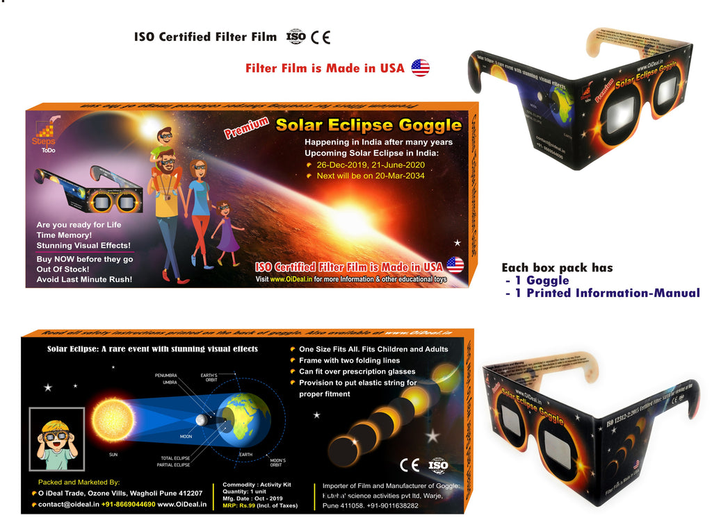 Eclipse Glasses Solar Filter Glasses Solar Eclipse Viewer solar eclipse grahan surya grahan annular eclipse total sun eclipse in India