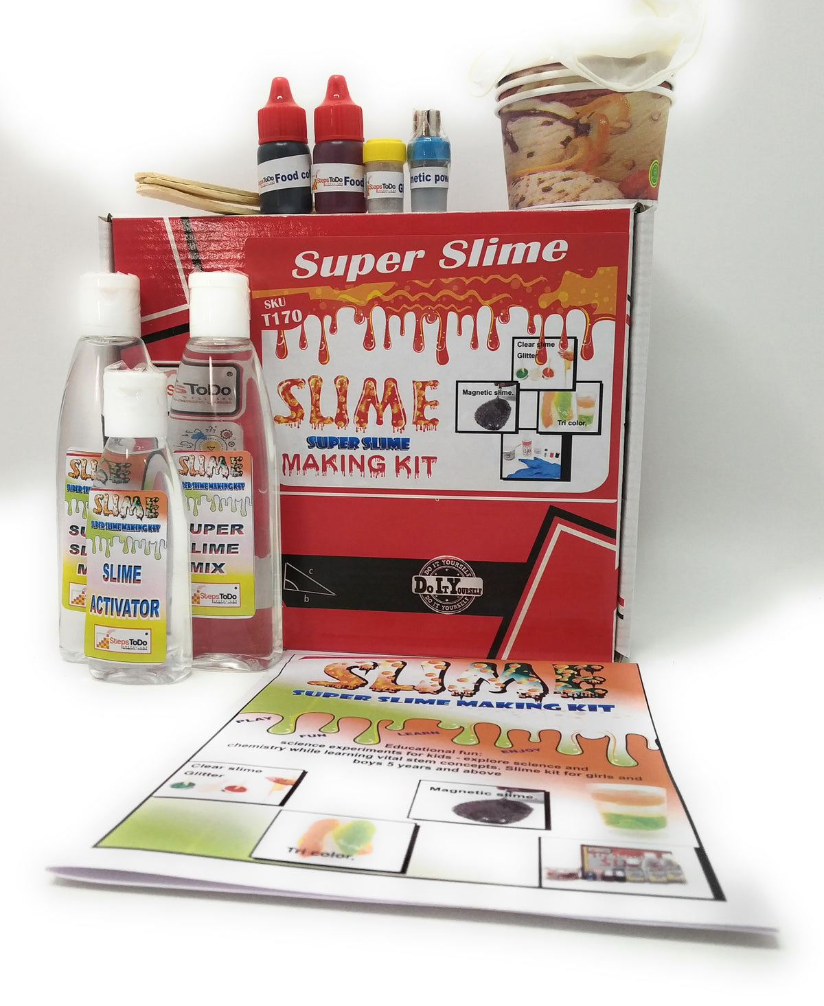 Magnetic Glitter Slime Making Kit – Tri-Colour & Transparent Slime