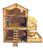 Doll House and Furniture Making & Painting Kit | Premium Pine Wood 3D Toy House | Easy to Assemble & Disassemble | Easy Interlocking with Additional Rubber Band Fitting | No Hammer, Glue Required (T290)