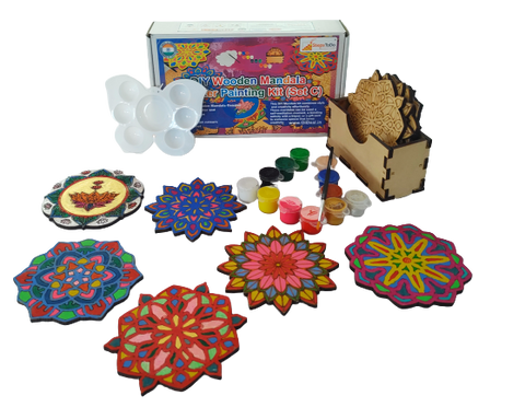 Mandala HAPPINESS Painting Kit, Wooden Mandala Paint Kits for Adults, Diy  Kit for Birthday Gift, Happy Birthday Box, Mandala Dotting Kit 