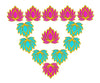 StepsToDo _ Golden Frame Lotus Cutouts (Set of 12) | Rose Pink (6) + Ocean Blue (6) | DIY Rangoli, Home Decor, Decoration for Festival, Pooja, Wedding & Festival Gift (HU-GHT4-O7OV)