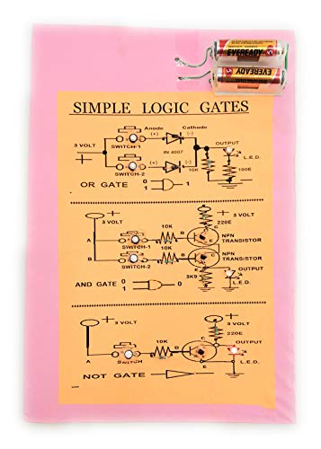 StepsToDo _ Simple Logic Gates (Or + And + Not) | Pre-Assembled Kit on Card-Board Base | Demonstration Handmade Project | Ready for Use (T179)