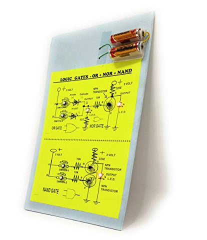 StepsToDo _ Simple Logic Gates (OR + NOR + NAND) | Pre-Assembled Kit on Card-Board Base | Demonstration Handmade Project | Ready for Use (T178)