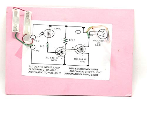StepsToDo _ LDR Based Automatic Night Lamp/Electronic Candle/Mini Emergency Light/Street Light/Tower Light/Car Parking Light | Ready Project on Card-Board (T176)