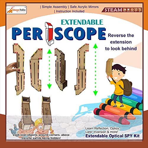 StepsToDo _ DIY Periscope Making Kit | Make Your Own Extendable Spy Toy | Reflection Toy | Scientific Toy Building Set (T292)