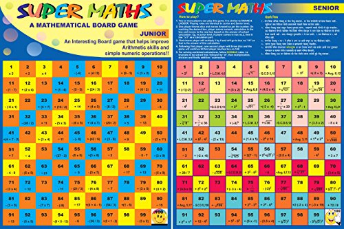 StepsToDo _ Super Math Board Game (Pack of 10 Board) | Educational Board Game | Mathematics Game (A149)