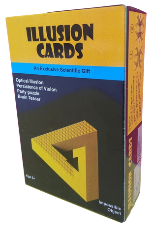 StepsToDo _ Illusion Cards | Optical Illusion, Brain Teaser, Party Puzzle, Persistence of Vision | Exclusive Scientific Gift (A0003)