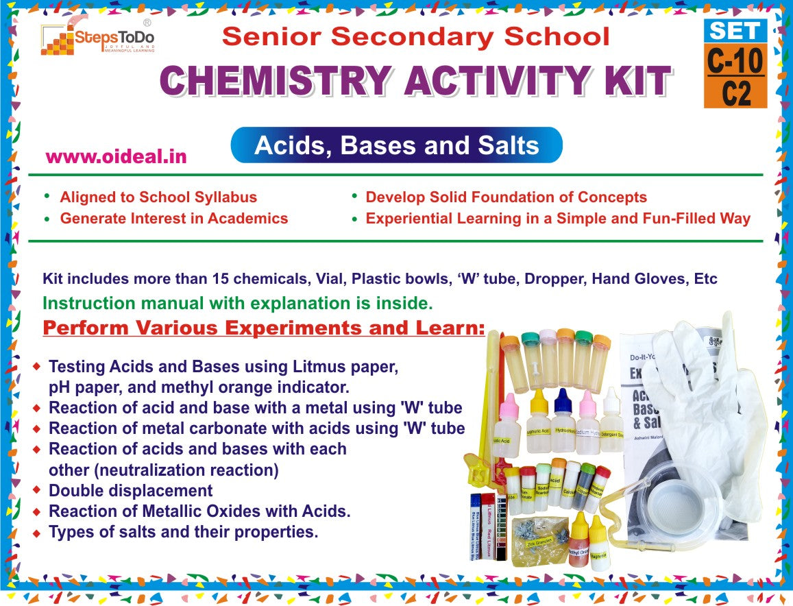 Class 10 Chemistry kit on acids, bases and salts