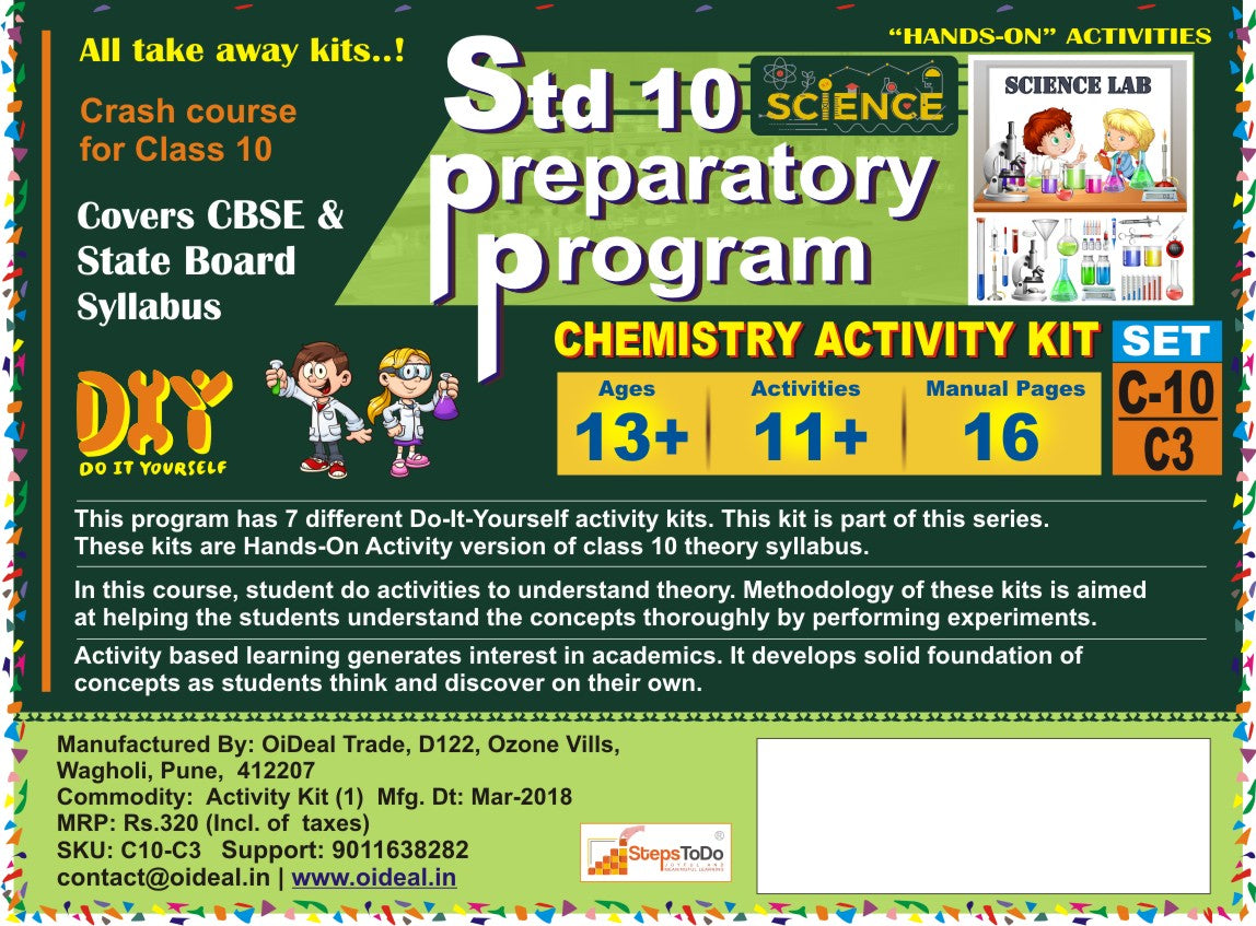 Class 10 Chemistry Kit – Carbon & Its Compounds