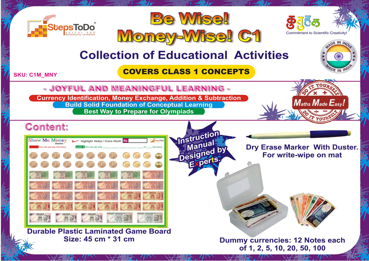 Class 1 Maths – Money, Currency & Number Activities