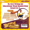 StepsToDo _ My First Writing Kit Set-A | Pattern Tracing Wooden Stencil Kit | Different Patter Lines, Zig-Zag, Waves, Spirals & Shapes | Handwriting Improvement Stencil for Kid (T271)