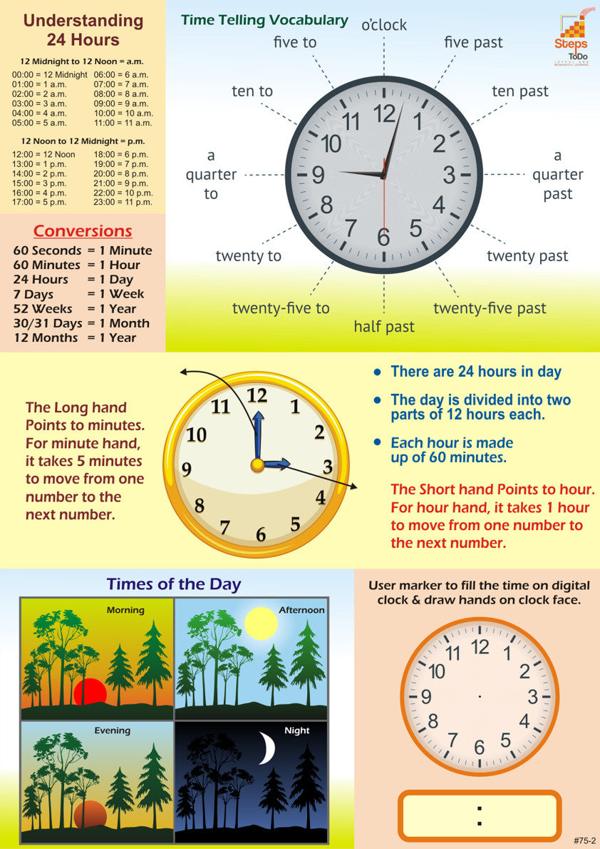 Time & Calendar Learning Kit with Dummy Clock, Diary & Planner