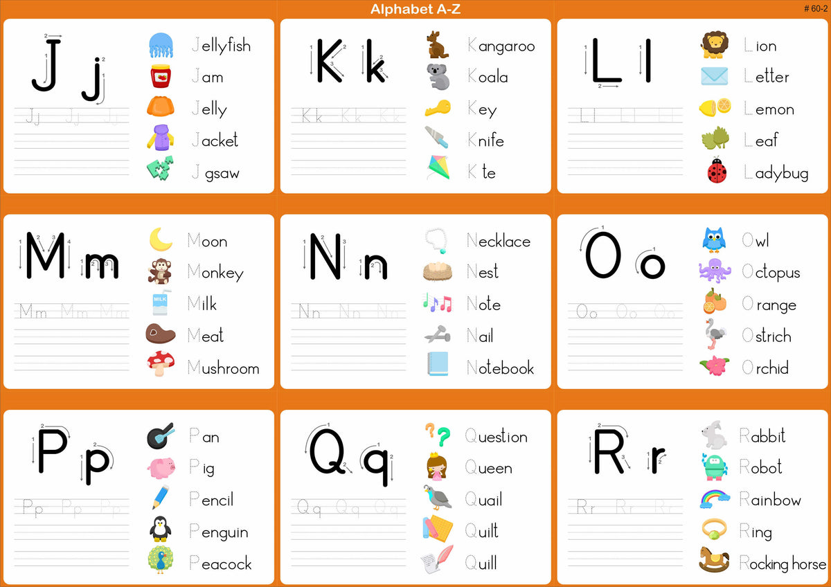 Early Learning Tracing Set B – Alphabets, Words & Numbers