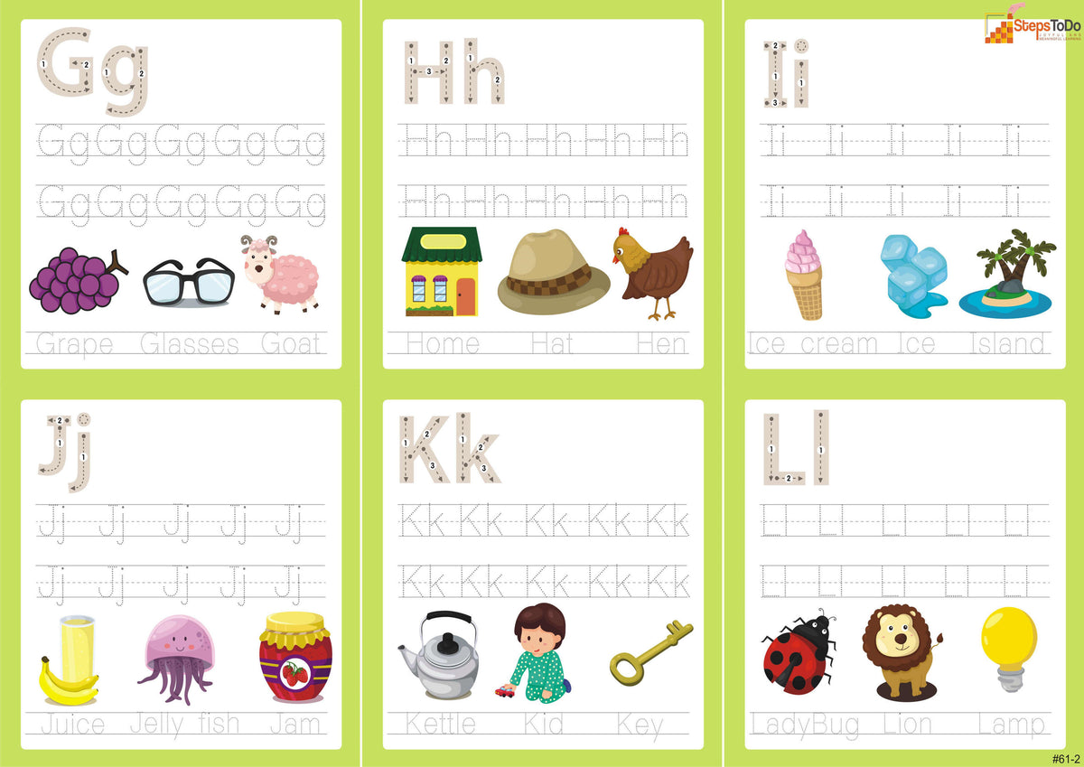 Early Learning Tracing Set B – Alphabets, Words & Numbers