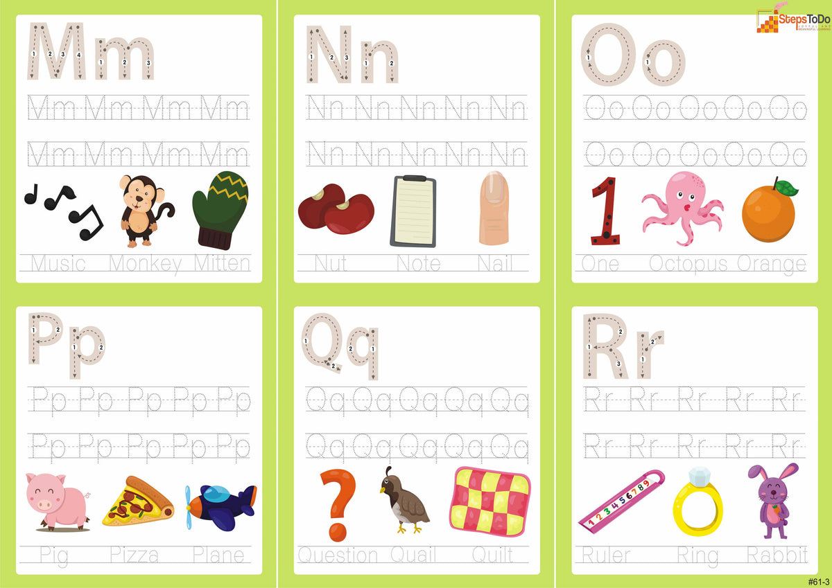 Early Learning Tracing Set B – Alphabets, Words & Numbers