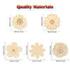 Decorative Flower Cut-Out Craft Kit (Set of 50) | 5 Different Flower Cut-Out (10 Cutouts of Each flower) | Unfinished Wooden Cut-Outs Tags | DIY Crafts Painting Festive Gift Set (T325)