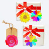 Decorative Flower Cut-Out Craft Kit (Set of 50) | 5 Different Flower Cut-Out (10 Cutouts of Each flower) | Unfinished Wooden Cut-Outs Tags | DIY Crafts Painting Festive Gift Set (T325)