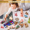 StepsToDo _ Christmas Decoration Ornament Making Craft Kit (Total 50 pcs) | Decorate & Paint Your Own Wooden Ornaments Kit | DIY Xmas Holiday Activity Kit (T309)