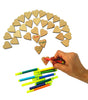 Wooden Heart Shaped Blank (Pack of 100) Cut-Out | Beige Colour | DIY Craft Pieces for Any Decoration, DIY Rangoli, Card Making, Sign Making Art and Craft Projects (T317)