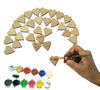 Wooden Heart Shaped Blank (Pack of 100) Cut-Out | Beige Colour | DIY Craft Pieces for Any Decoration, DIY Rangoli, Card Making, Sign Making Art and Craft Projects (T317)