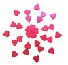 Wooden Heart Shaped Blank (Pack of 100) Cut-Out | Metallic Pink Colour | DIY Craft Pieces for Any Decoration, DIY Rangoli, Card Making, Sign Making Art and Craft Projects (T318)