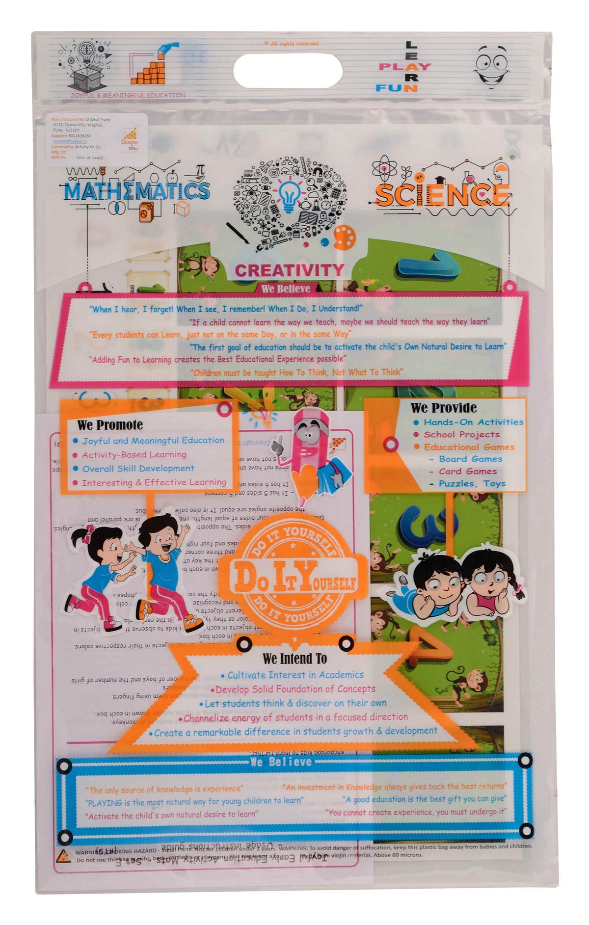 Numbers, Colours & Shapes Activity Mat with Sketch Pen