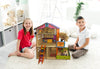 Doll House and Furniture Making & Painting Kit | Premium Pine Wood 3D Toy House | Easy to Assemble & Disassemble | Easy Interlocking with Additional Rubber Band Fitting | No Hammer, Glue Required (T290)